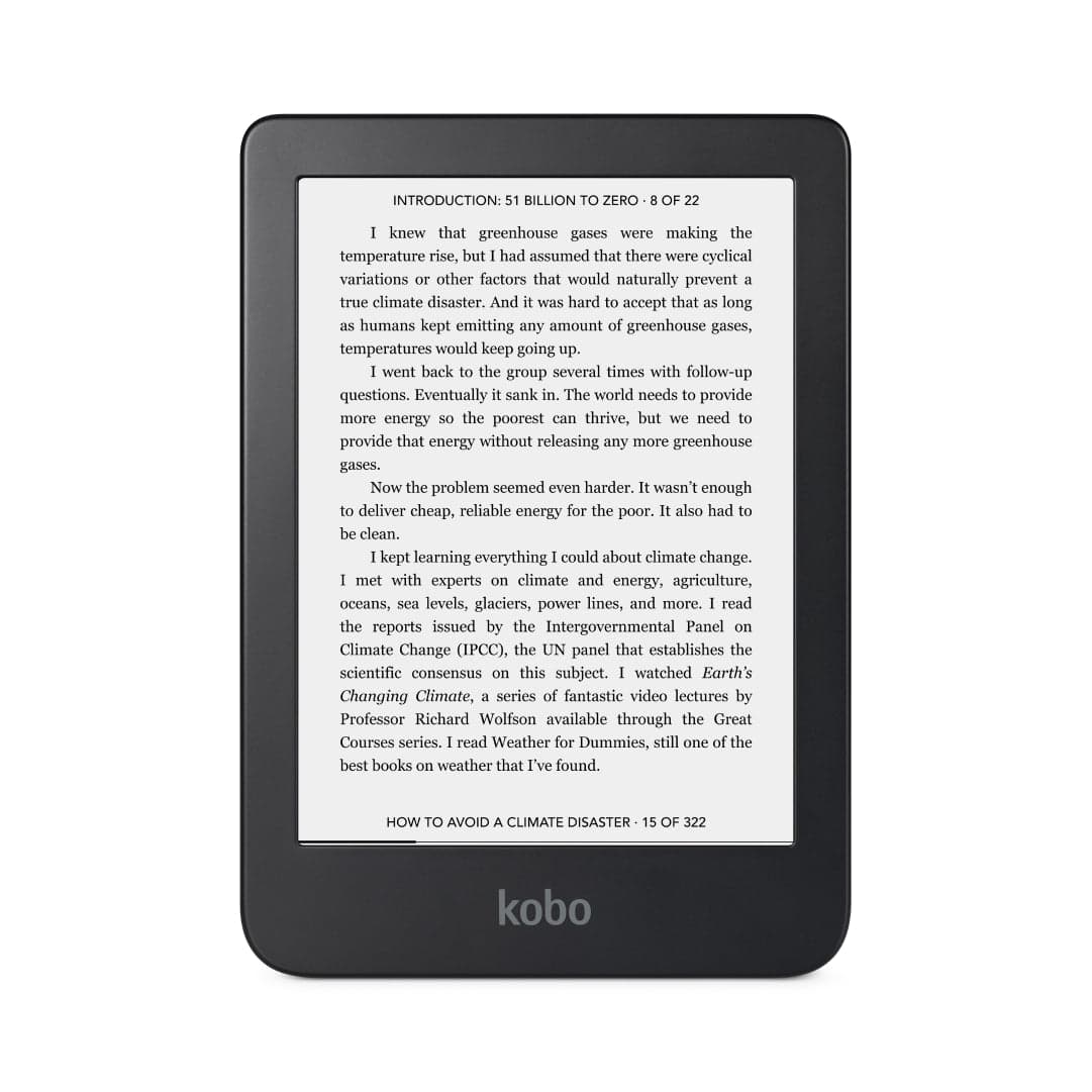 Kobo Clara 2E e-reader front view